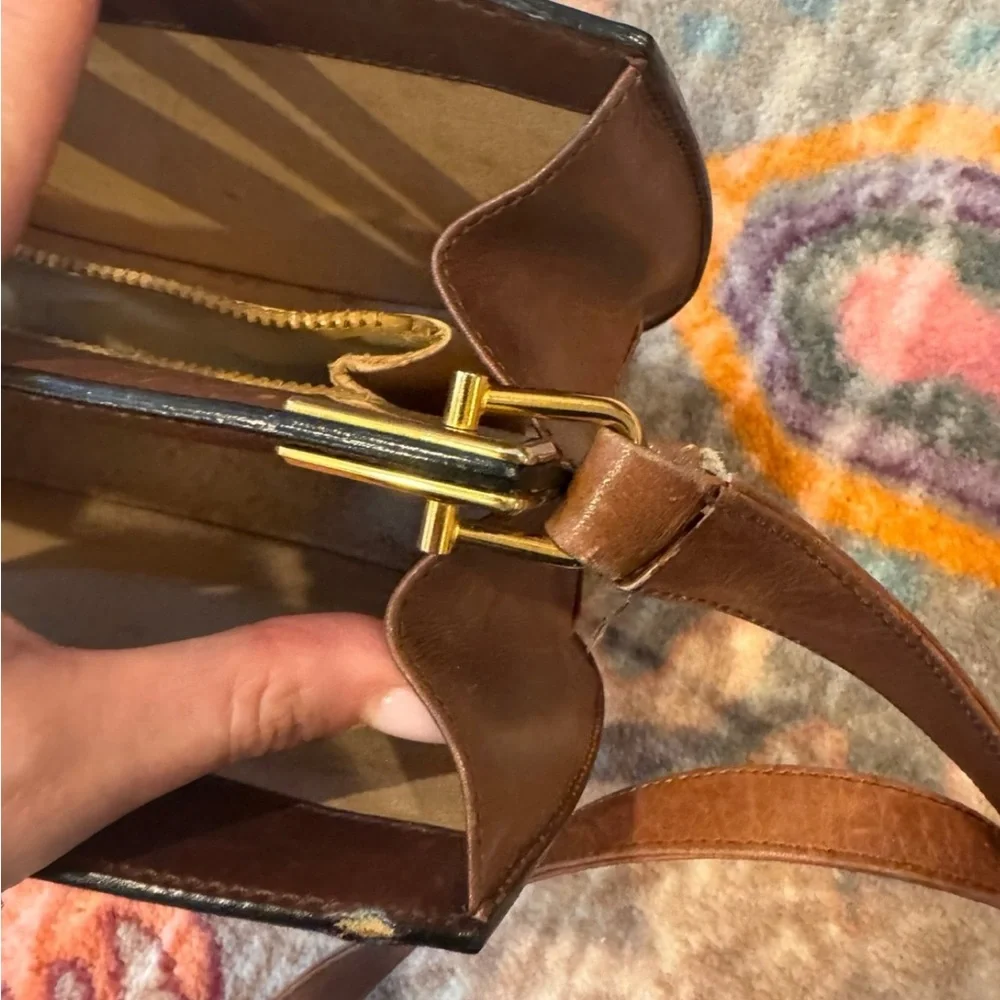 Vintage Gucci Brown Leather Shoulder Bag - Picture 7 of 12